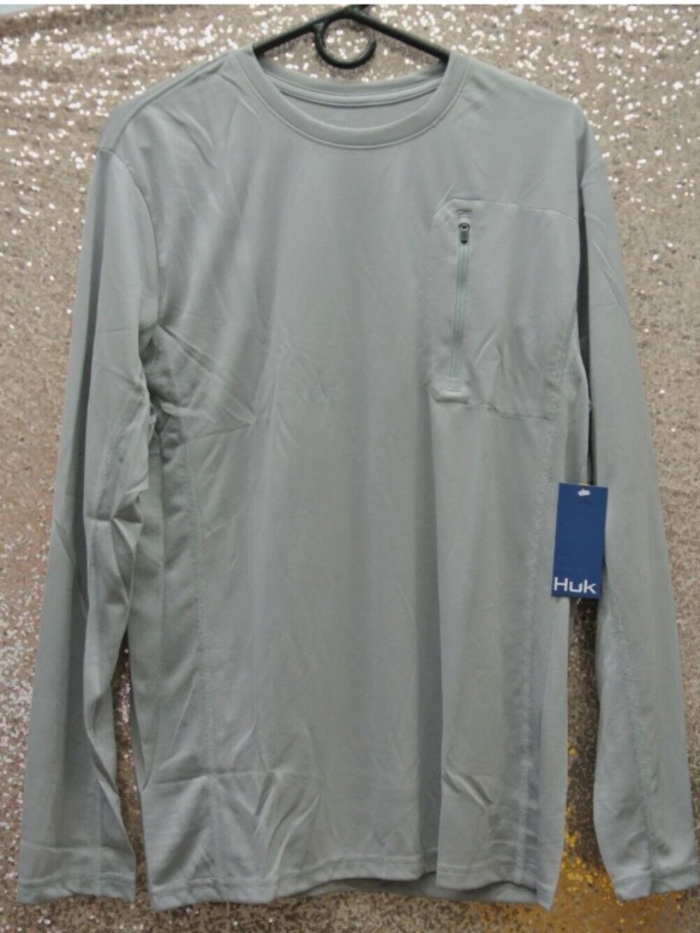 HUK Icon X Pocket LS Fishing Shirt 032 Gray (H1200385) Men's SZ: XXLarge